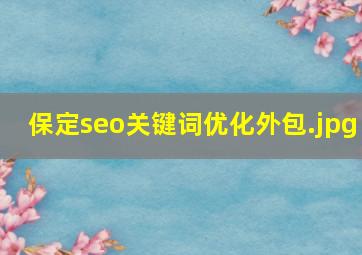 保定seo关键词优化外包