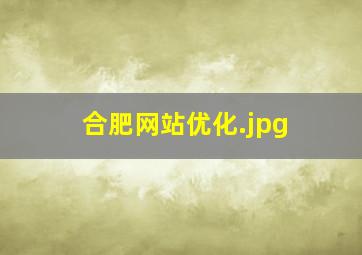 合肥网站优化