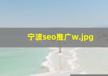 宁波seo推广w