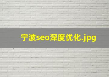 宁波seo深度优化