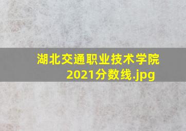 湖北交通职业技术学院2021分数线
