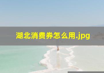 湖北消费券怎么用