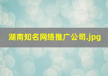 湖南知名网络推广公司