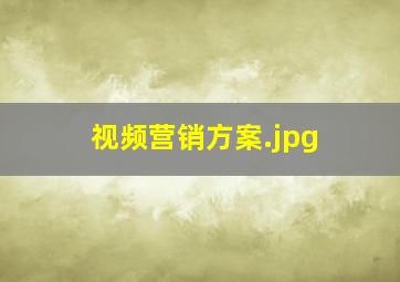 视频营销方案