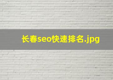 长春seo快速排名