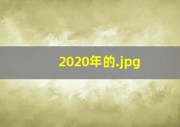 2020年的