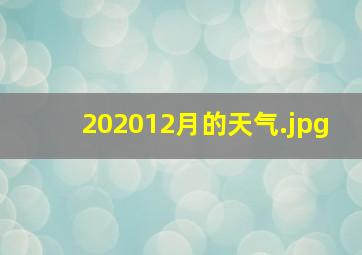 202012月的天气