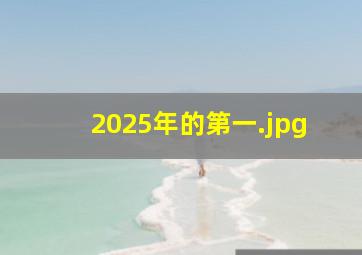 2025年的第一