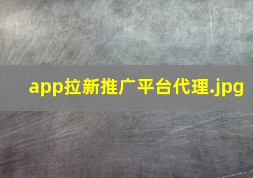 app拉新推广平台代理