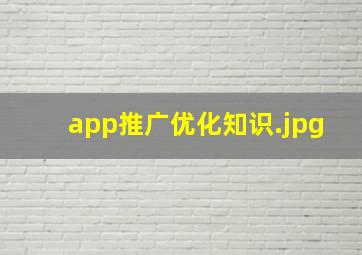 app推广优化知识