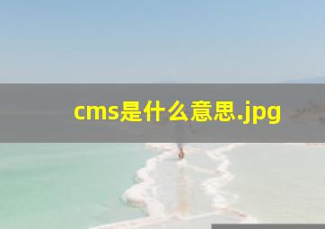 cms是什么意思