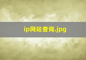 ip网站查询