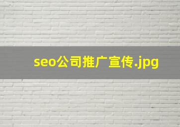 seo公司推广宣传