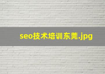 seo技术培训东莞