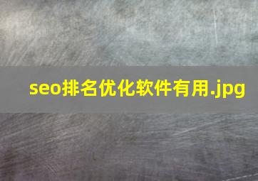 seo排名优化软件有用