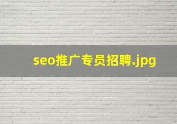 seo推广专员招聘