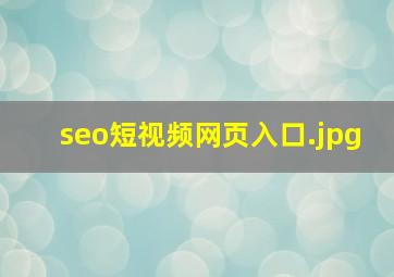 seo短视频网页入口