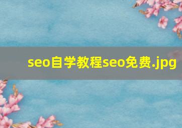 seo自学教程seo免费