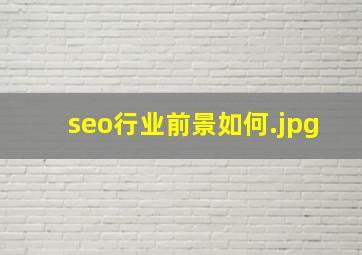 seo行业前景如何
